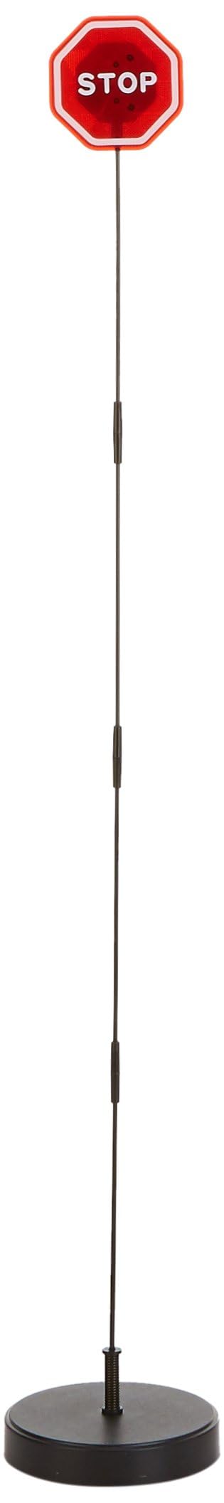 Parkez flashing LED parking stop sign in a garage improves visibility and parking accuracy.