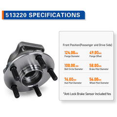 PAROD 513220 ABS-ready hub for Subaru Outback ensures sensor compatibility