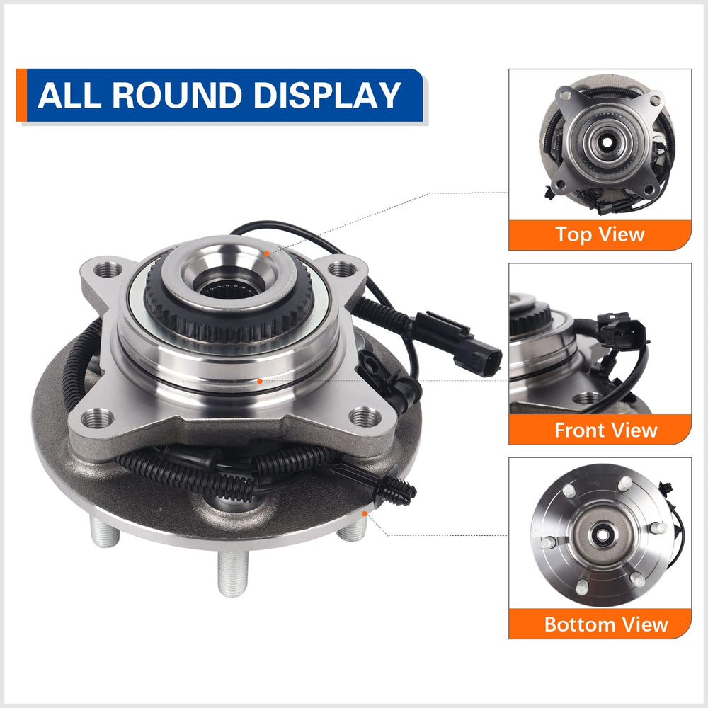 PAROD front hub bearing assembly close-up showing ABS sensor integration for Ford F-150.