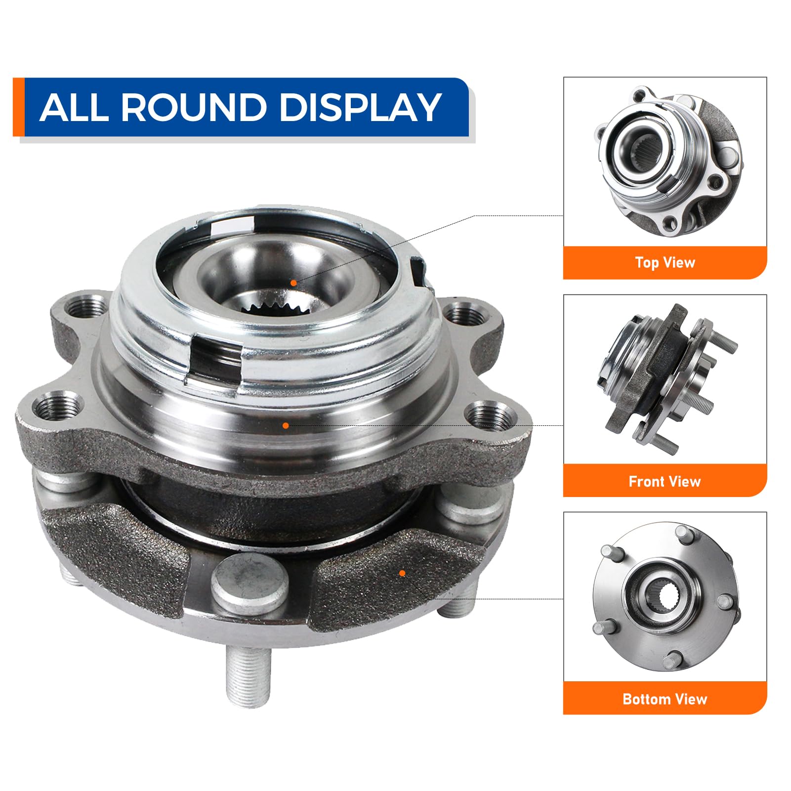 PAROD HA590125 hub assembly compatible with Infiniti G25 and G35 enhances fit and safety