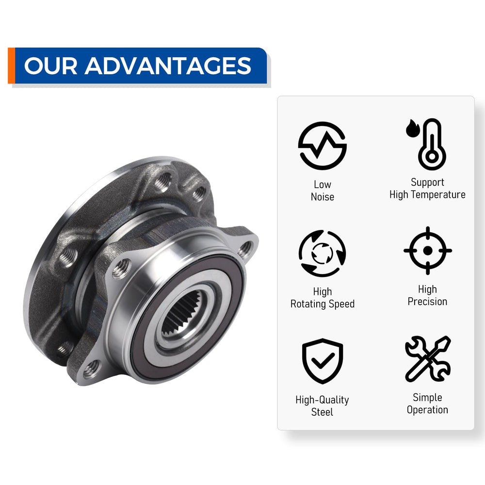 PAROD wheel hub bearing installed demonstrates secure fit and potential smoother ride.