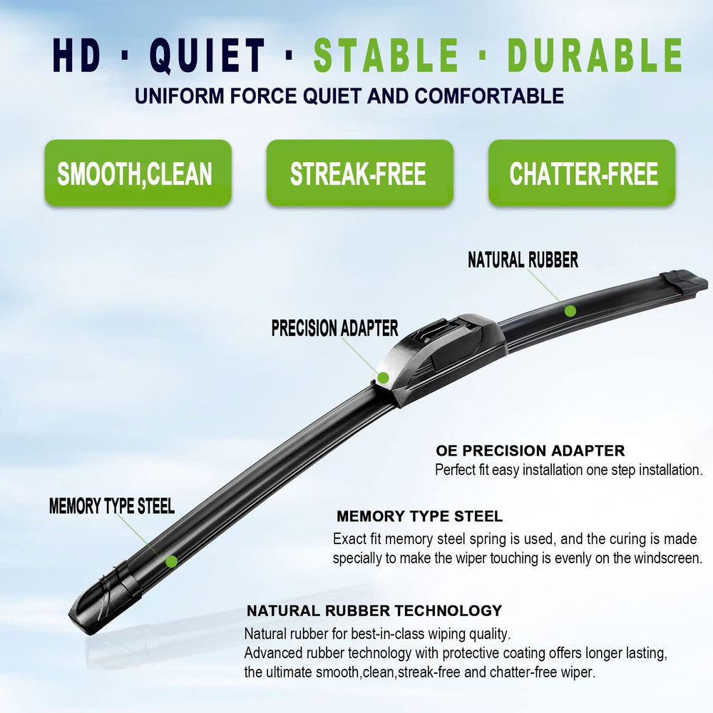 PARRATI premium all-season wiper blades side view showing aerodynamic profile for snow resistance