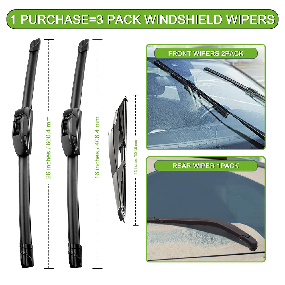PARRATI easy-install wiper kit for RAV4 front or rear blades.