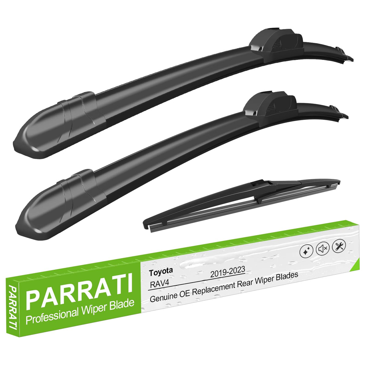 PARRATI Rav4 front 26 inch blade for exact fit and streak-free visibility.