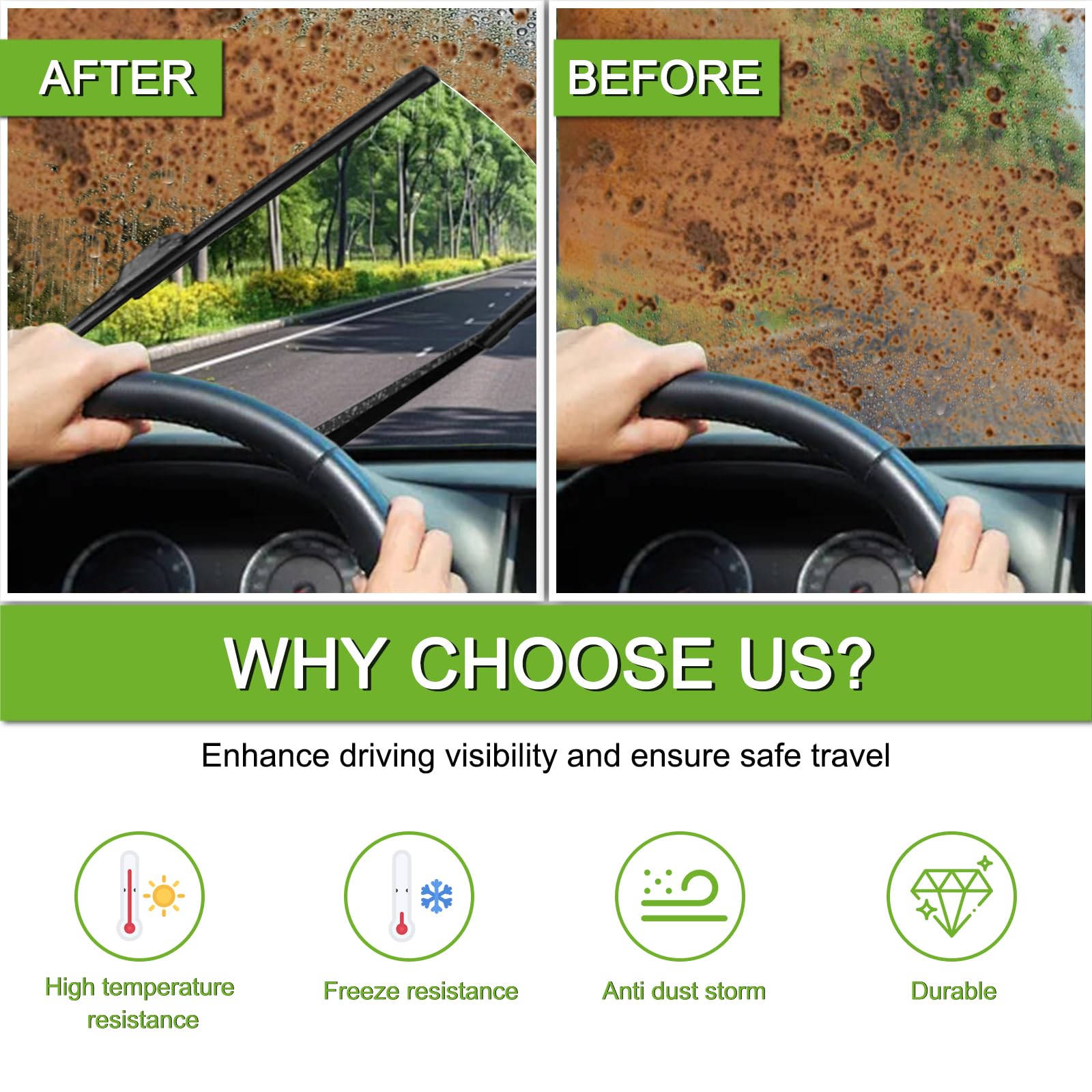 PARRATI clip-on installation shows tool-free wiper replacement