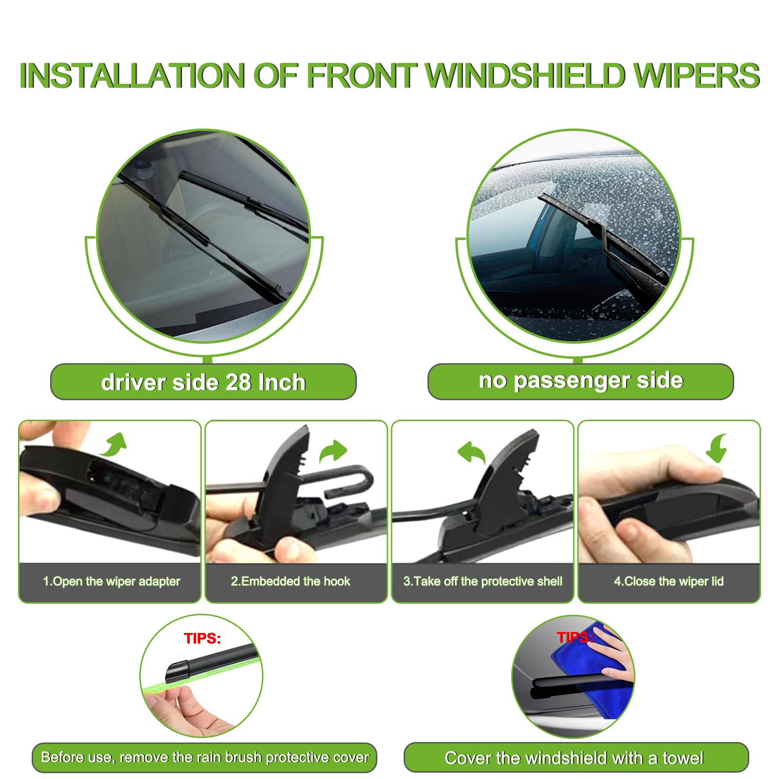 PARRATI streak-free wiping for clearer, safer driving.