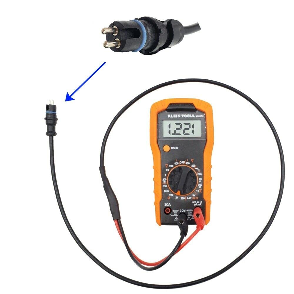 PartLogix ABS diagnostic cable with male end, ready for quick sensor resistance checks on trucks.