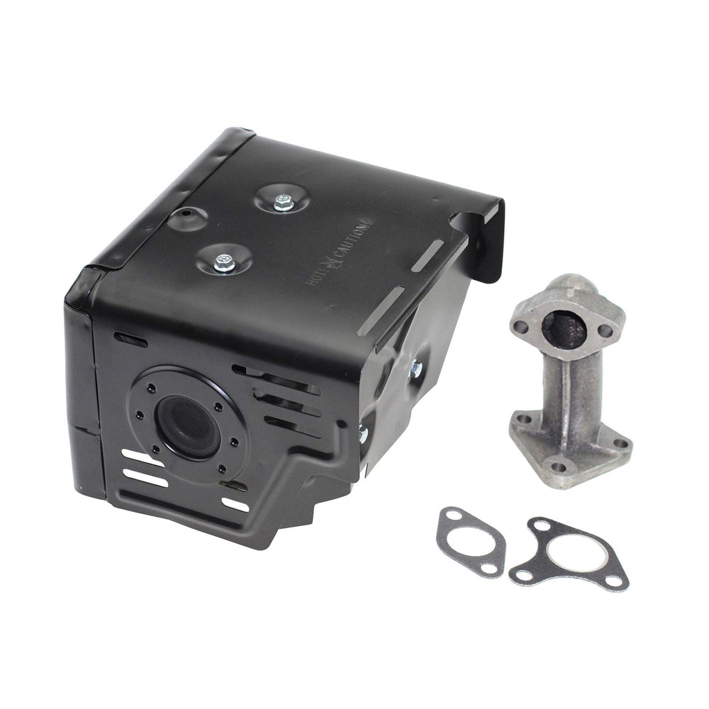 Parts Camp brand label on GX390 muffler for easy brand identification and trust.
