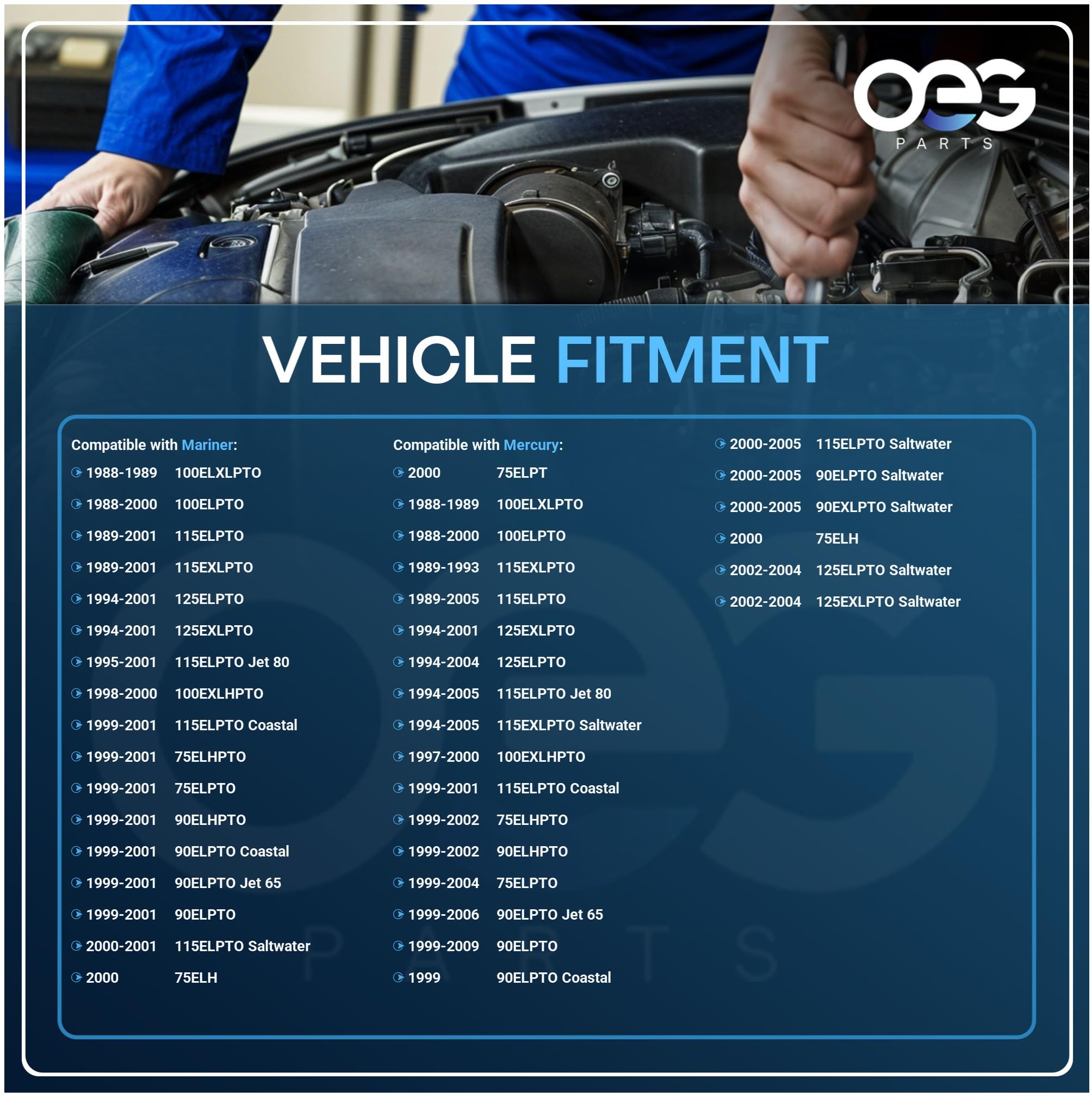 Parts Player OEG starter for Mariner 125EXLPTO, dependable cross-compatibility