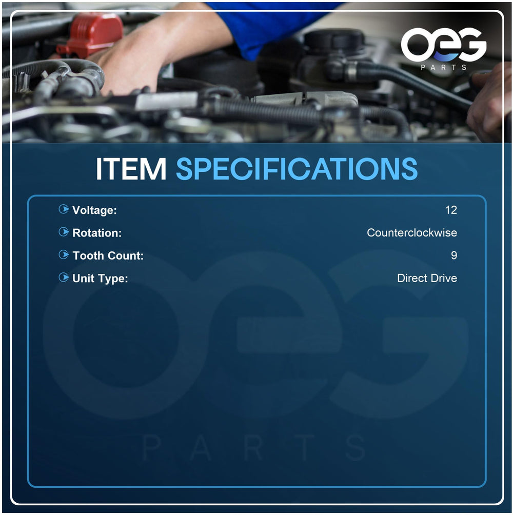 Parts Player OEG starter packaging clearly displays model numbers for compatibility checks.