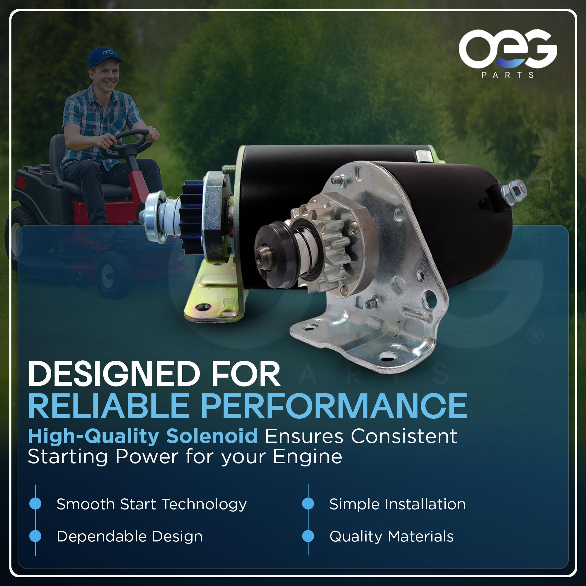 Parts Player Kohler starter CCW rotation description ensures correct motor winding.