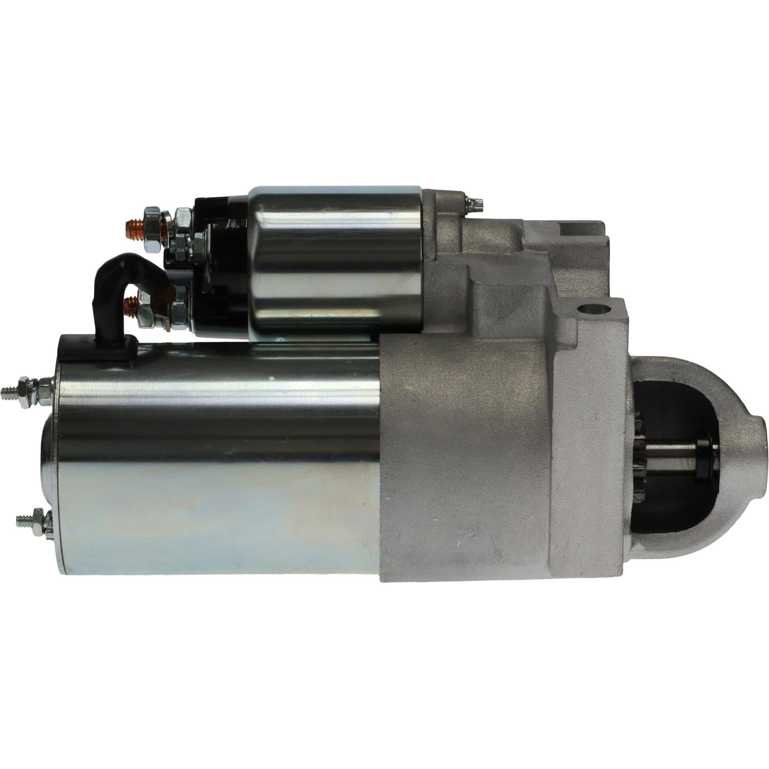 Parts Player starter Mercruiser side view highlights slim profile for engine bay fit.