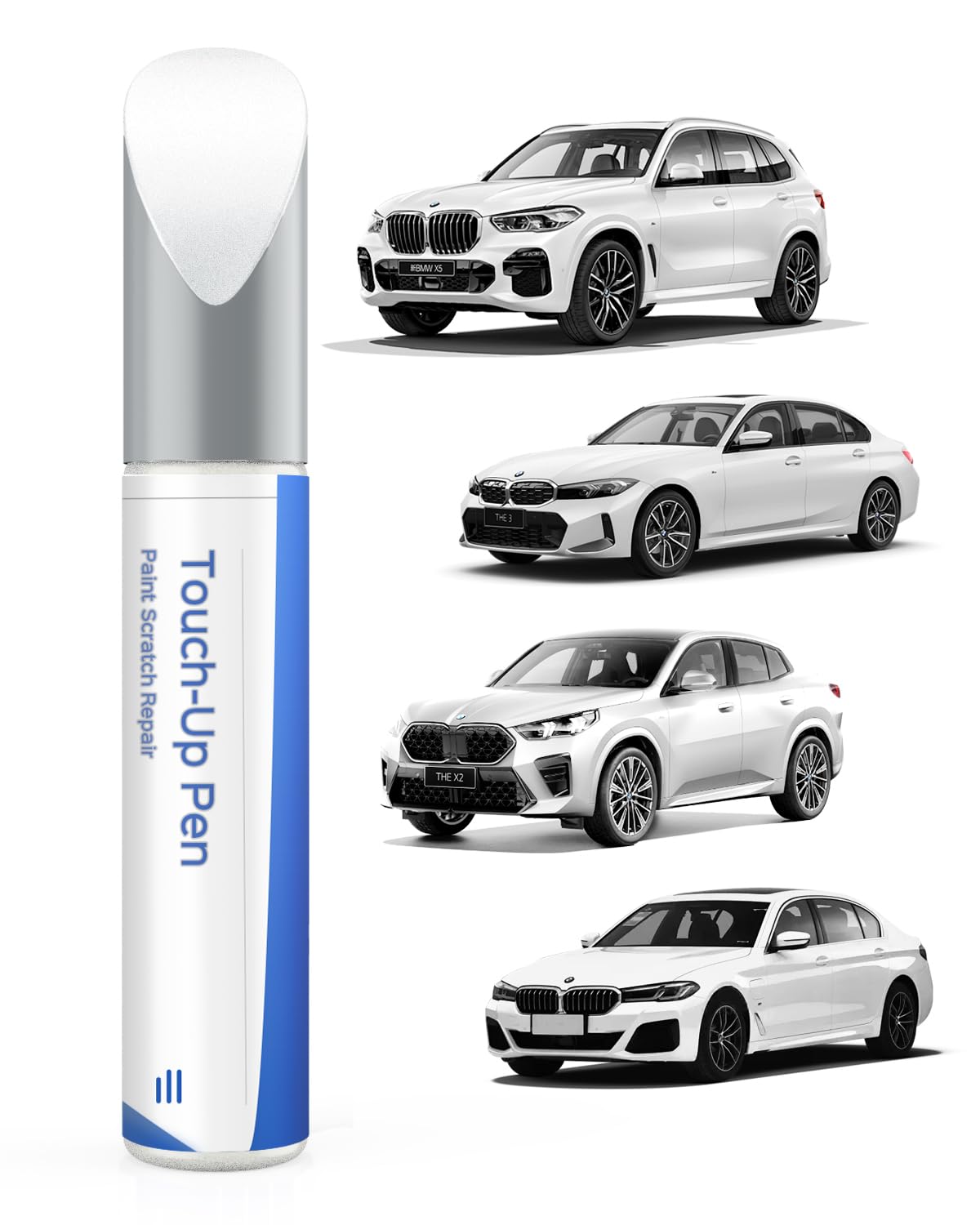 PARTS4EV BMW Alpine White 300 bottle close-up showing precise color matching.