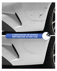 PARTS4EV Alpine White 300 scratch repair demo illustrating easy application.
