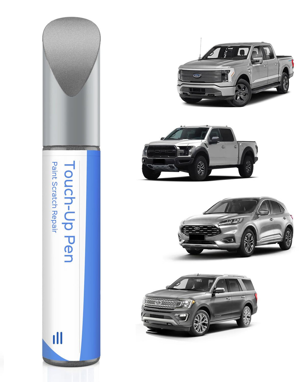 PARTS4EV JS/M7432A iconic silver metallic touch up pen for precise Ford color match