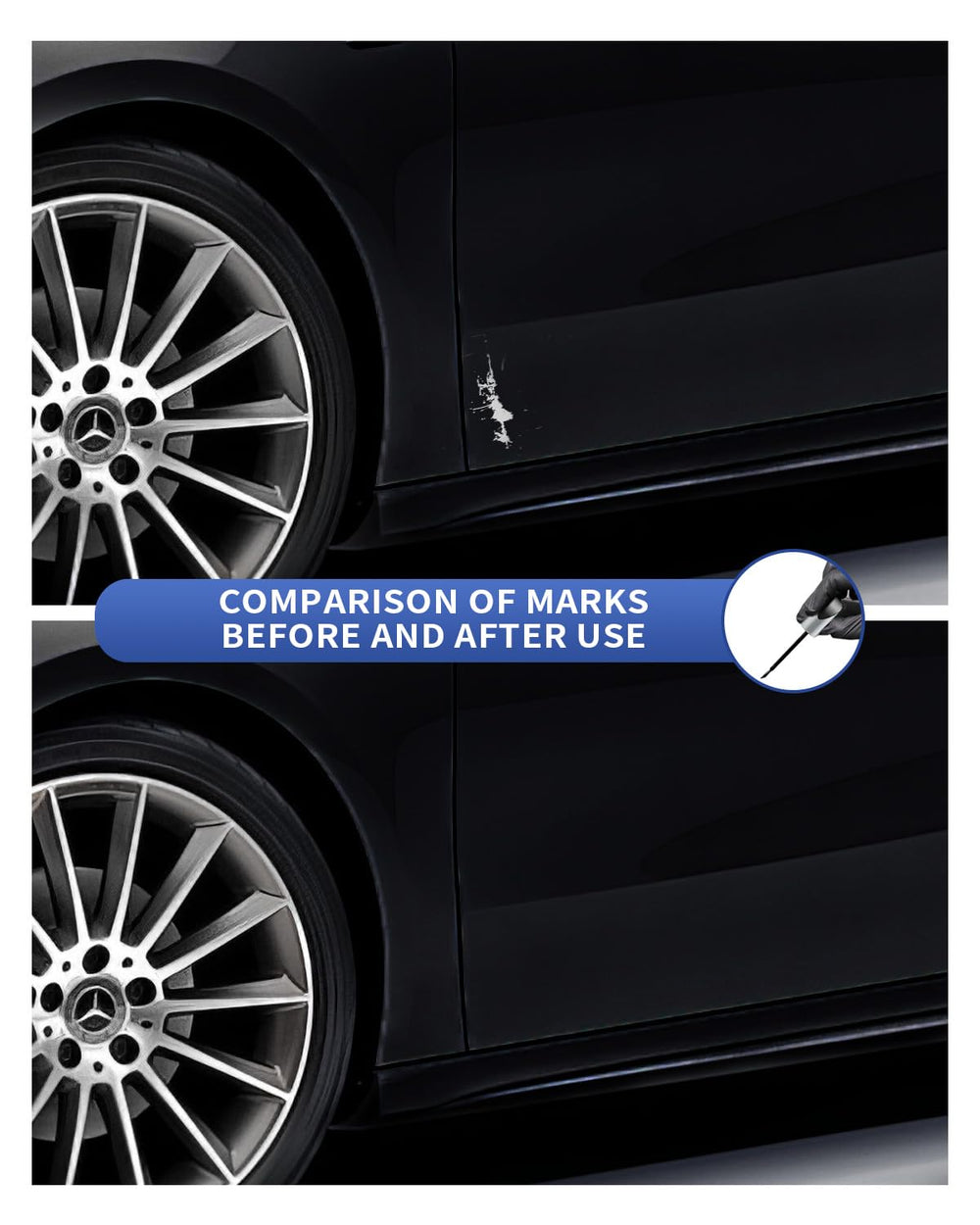 PARTS4EV Precise application on panel demonstrates flawless blending.
