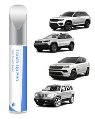 PARTS4EV PW7/GW7 bright white touch up pen applying color to Jeep chip for seamless blend
