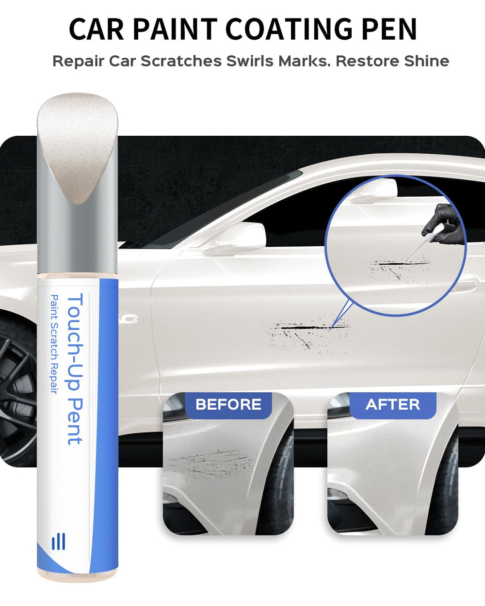 PARTS4EV White Platinum Metallic paint with durable finish for Ford vehicles