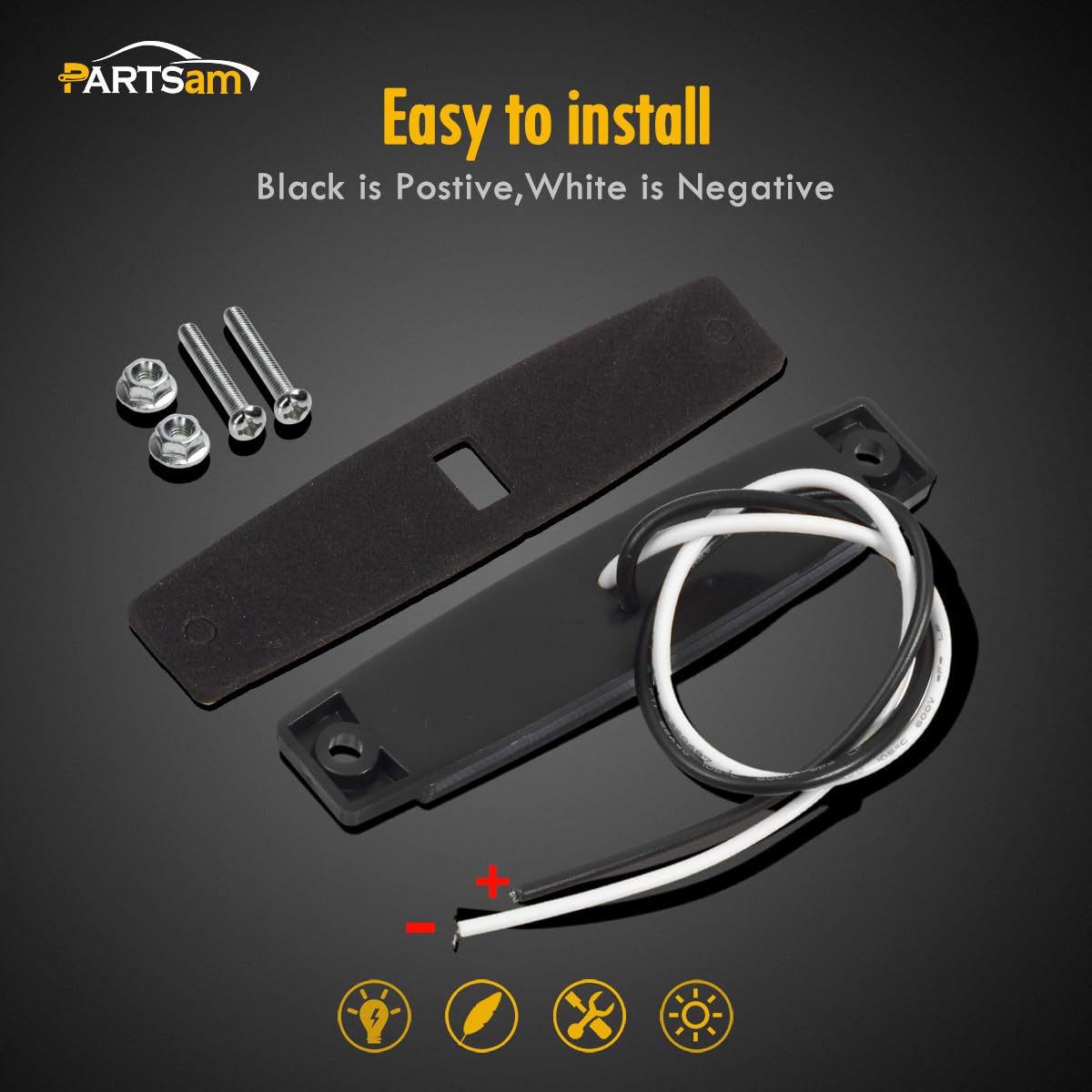 Partsam 12V marker light delivers bright 120-lumen glow for better night driving.