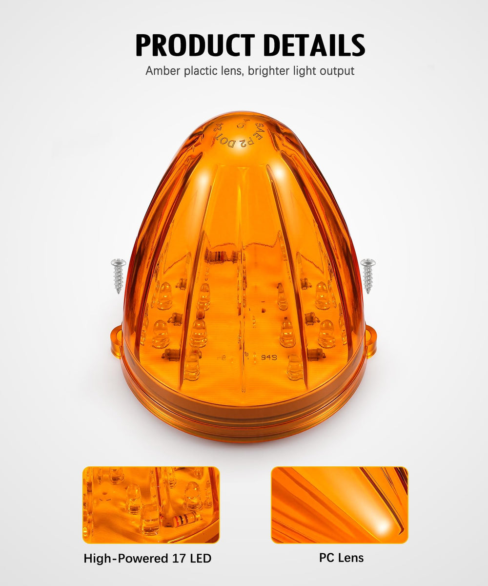 Partsam 12V cab marker light, easy installation for trucks and trailers.