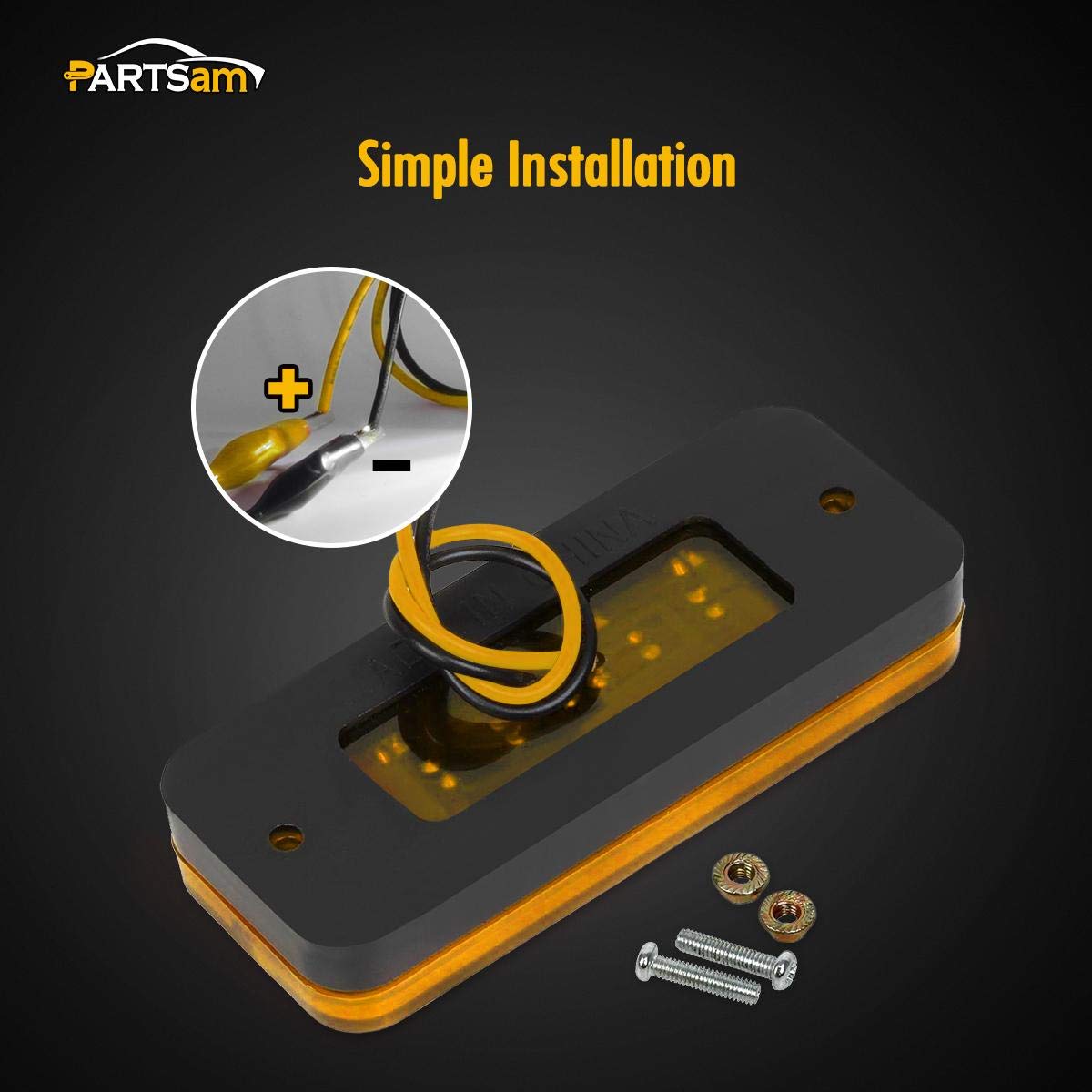 Partsam 12V DC compatibility lights for trucks, trailers, and RVs