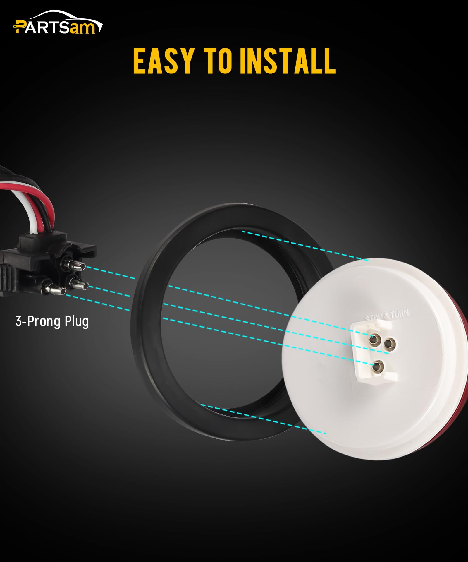 Partsam 12V trailer light compatible with trucks and RVs