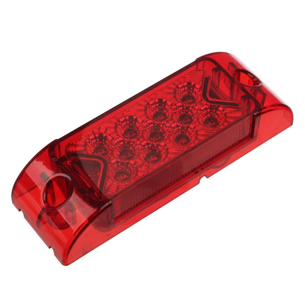 Partsam 13-led rectangle light with red lens enhances rear and side illumination