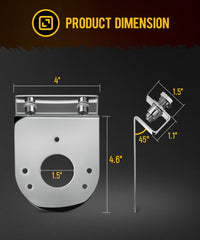 Partsam 1.5-inch center-hole fits watermelon lights for secure 45-degree positioning