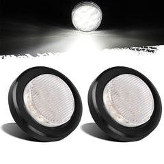 Partsam 2.5-inch round white LED side marker light with grommet for secure trailer mounting