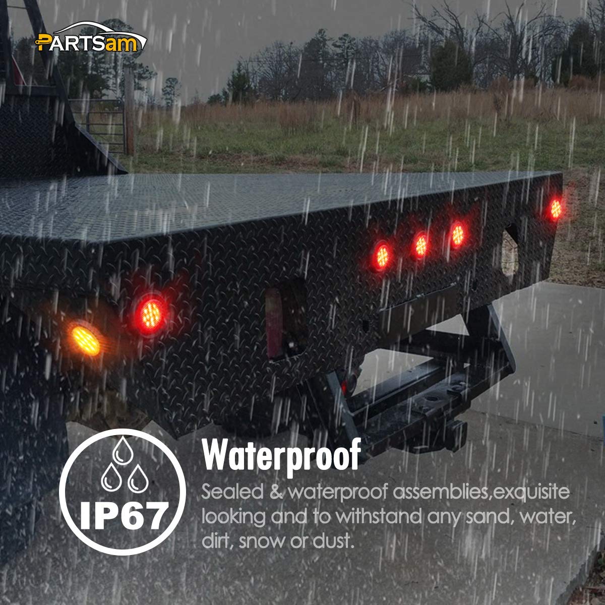 Partsam two-prong back plug enables quick, simple installation of marker lights.