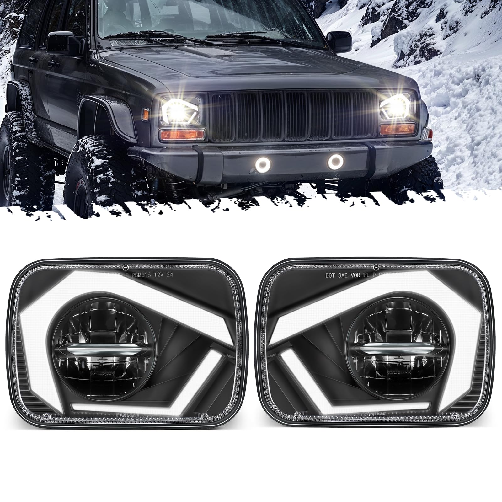 Partsam 2025 H6054 headlights with eagle eye design for bold road presence