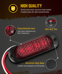 Partsam 3.4-inch amber LED marker light, front view, versatile signaling for vehicles
