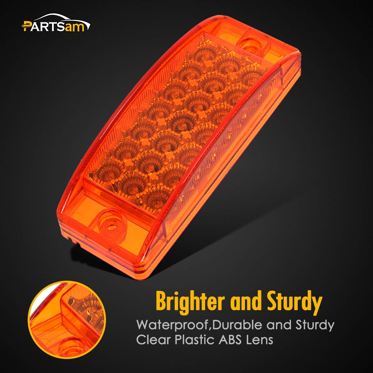 Partsam 3-wire trailer lights support marker and turn signaling.