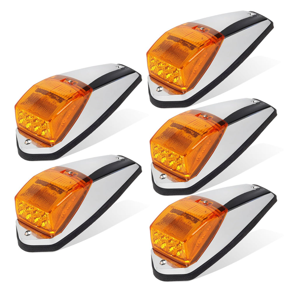Partsam 31LED amber cab marker light on truck roof for enhanced night visibility