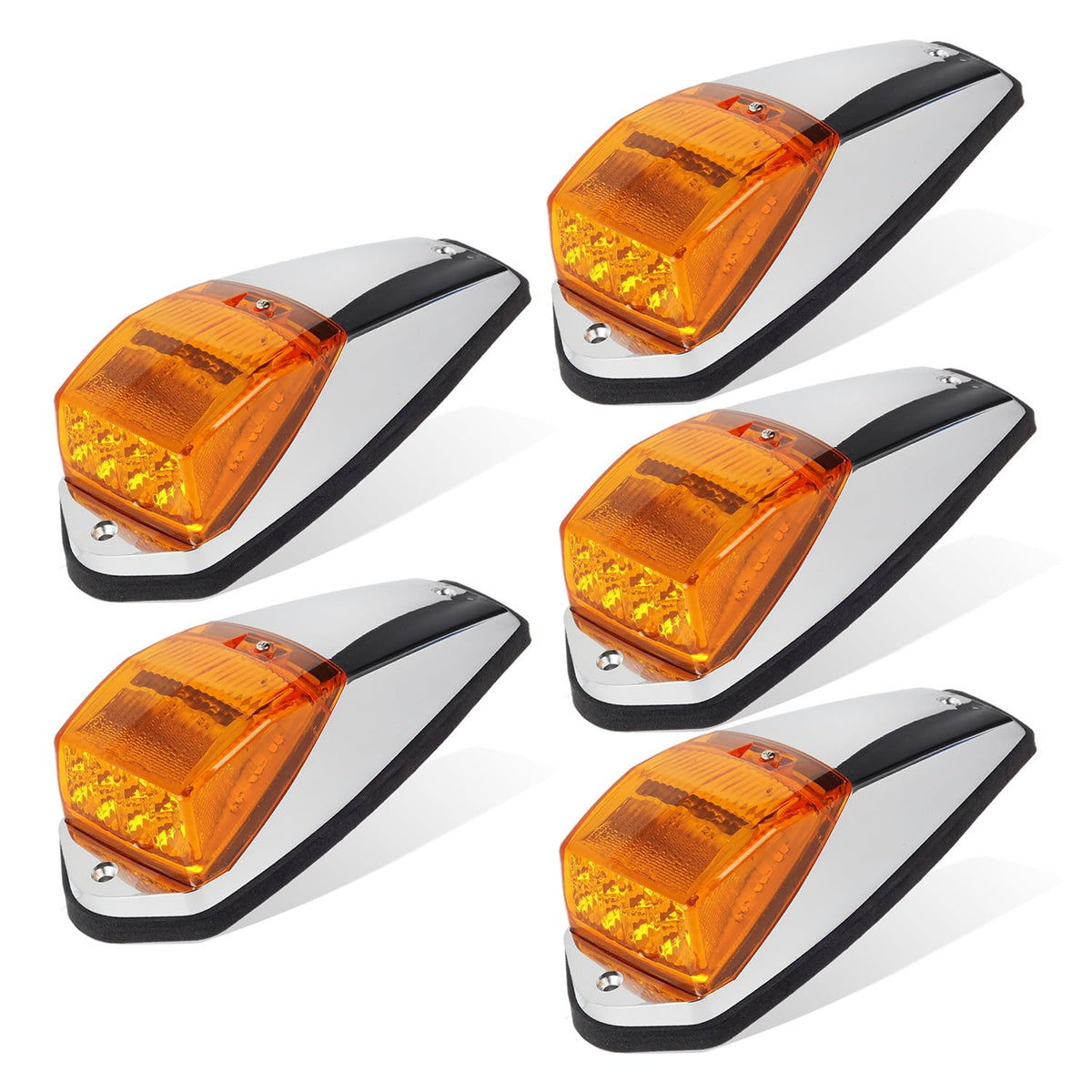 Partsam 31LED amber cab marker light on truck roof for enhanced night visibility