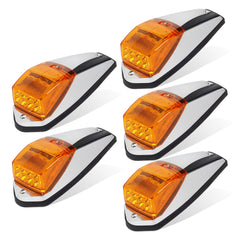 Partsam 31LED amber cab marker light on truck roof for enhanced night visibility