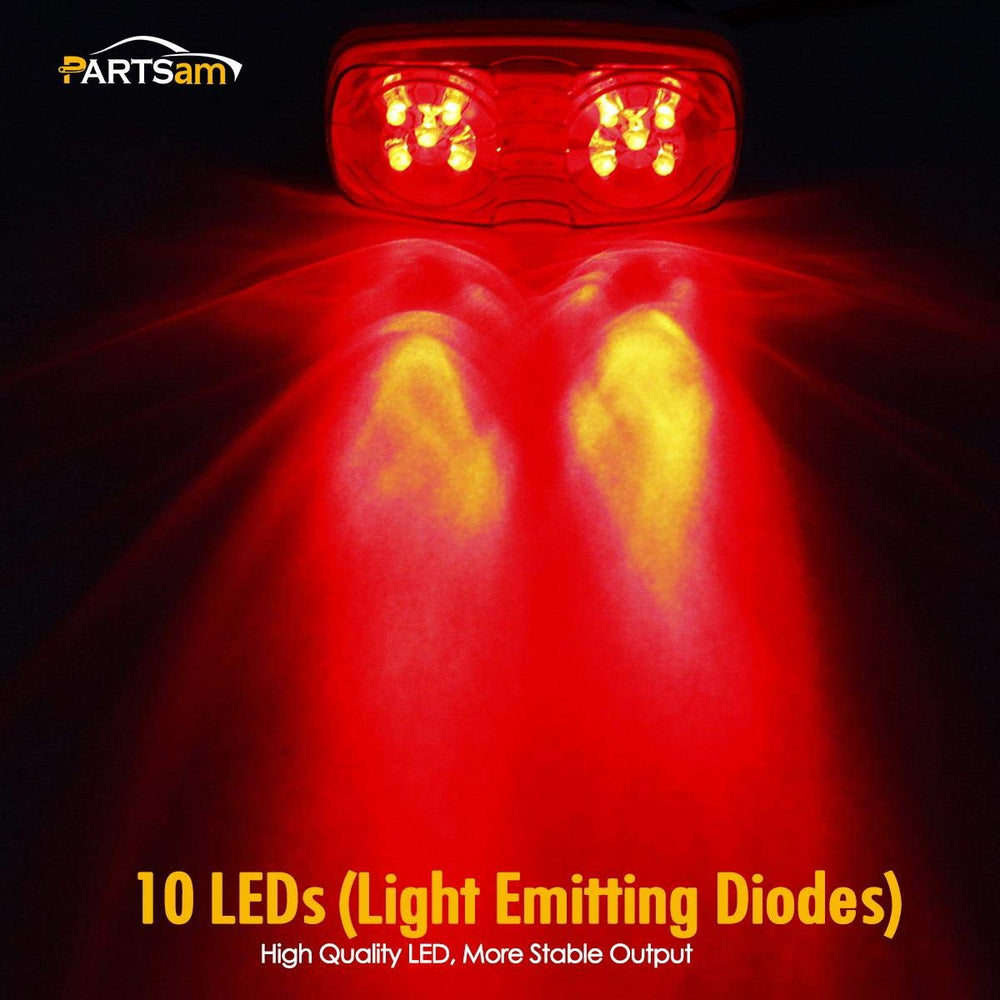 Partsam 4-inch rectangular LED light provides compact, versatile trailer lighting