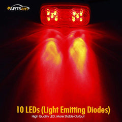 Partsam 4-inch rectangular LED light provides compact, versatile trailer lighting