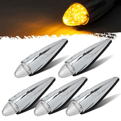 Partsam 5pc amber-yellow 17 LED cab light kit provides bright visibility on trucks.