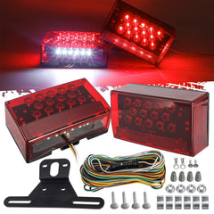 Partsam 6-inch rectangular LED tail light front view showing signaling clarity