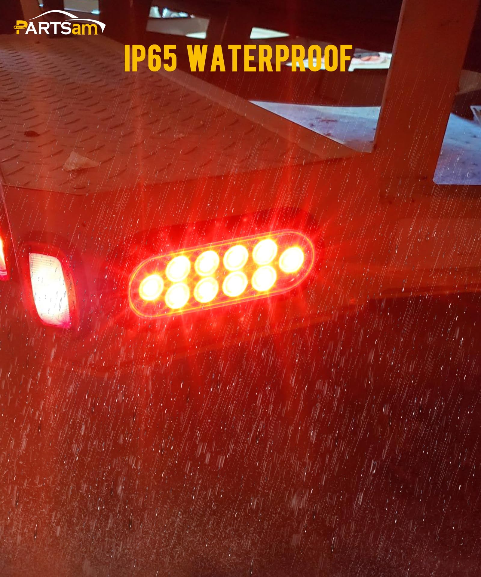 Partsam 6-inch LED tail light with brightness options for signaling flexibility.