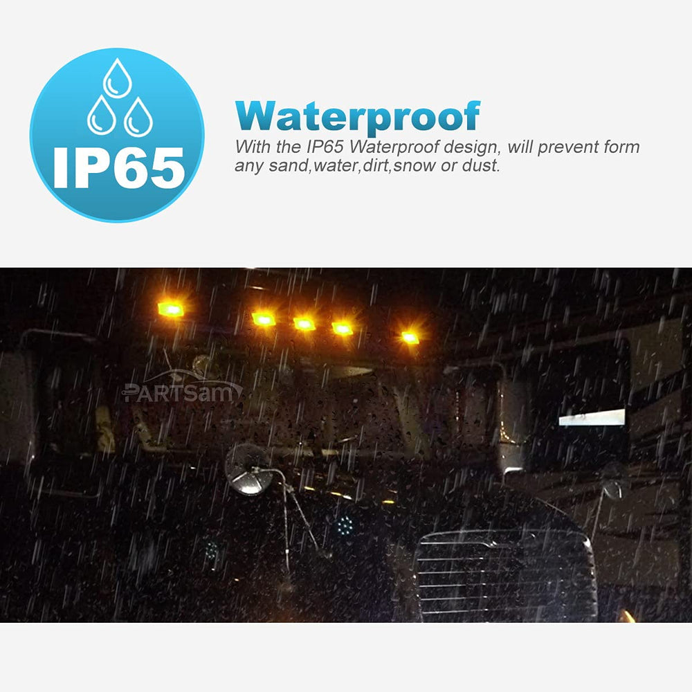 Partsam 6LED amber marker compatible with Freightliner trucks