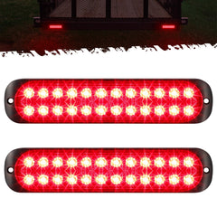 Partsam 7.5-inch red LED trailer light with aluminum housing for durable visibility.