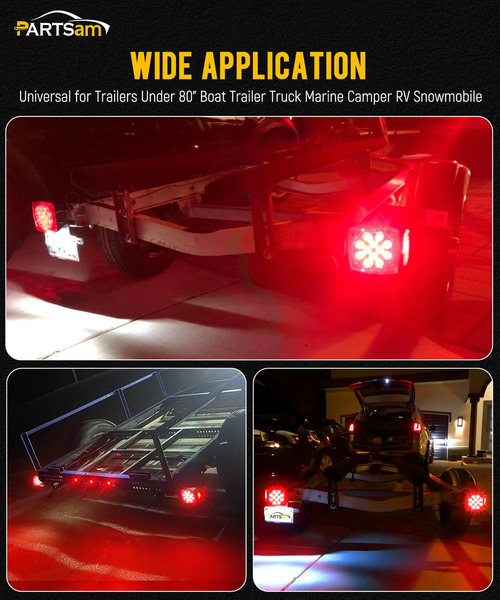 Partsam 80-inch trailer compatibility lights suitable for many trailers.