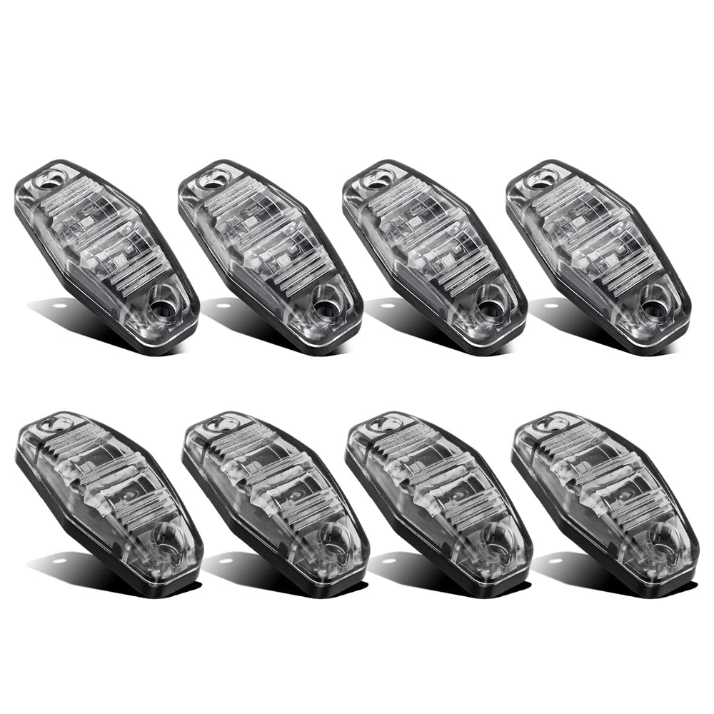 Partsam oval trailer marker light with red clear lens for universal 12V use.