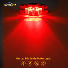 Partsam red marker light back-view showing back-wire entry for easy installation.