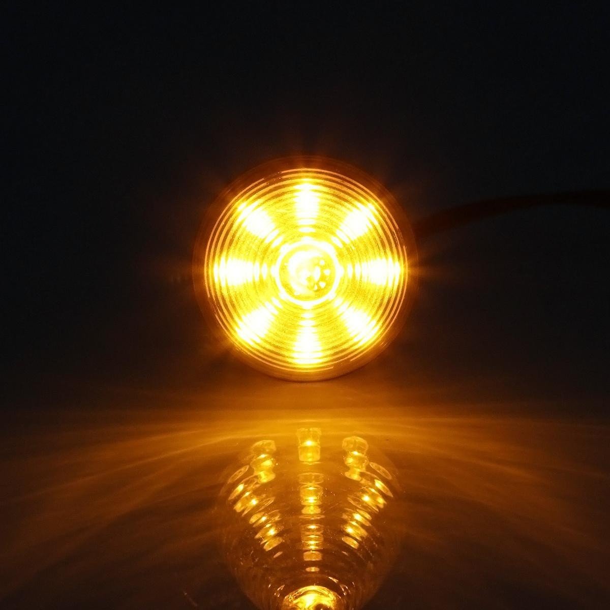 Partsam amber beehive light mounted on a truck bumper