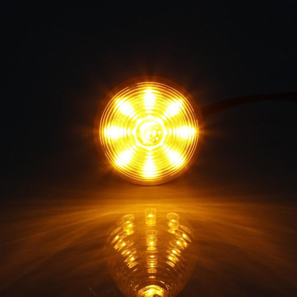 Partsam amber beehive light mounted on a truck bumper
