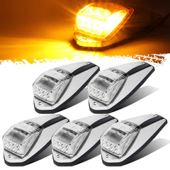 Partsam amber cab marker with clear lens provides bright top roof visibility.