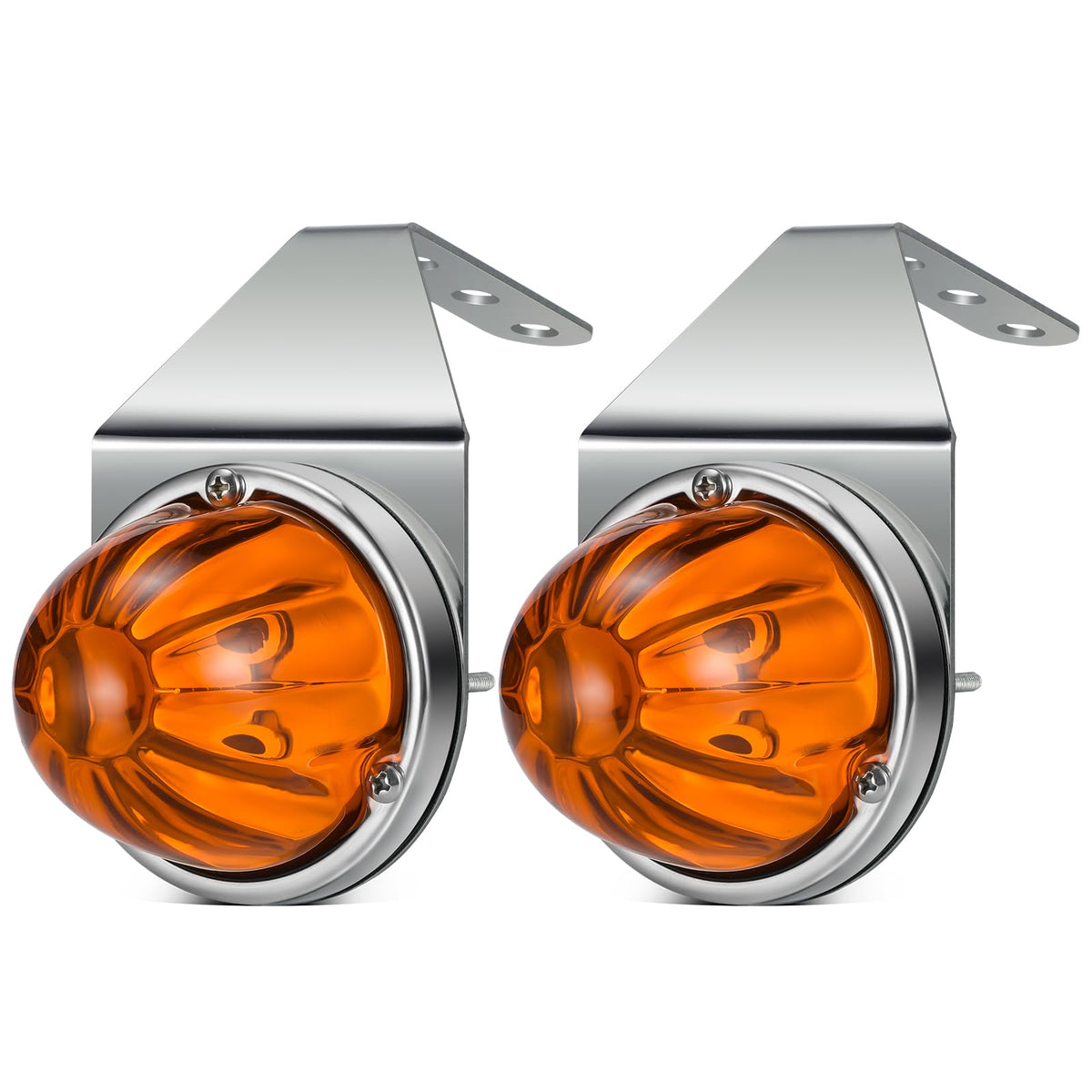 Partsam amber glass watermelon light with crisp lens enhancing turn signal clarity